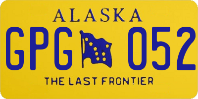 AK license plate GPG052