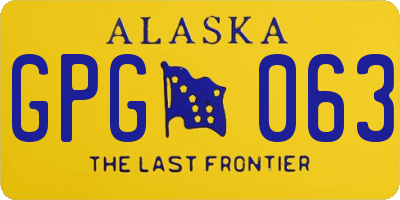 AK license plate GPG063