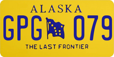 AK license plate GPG079