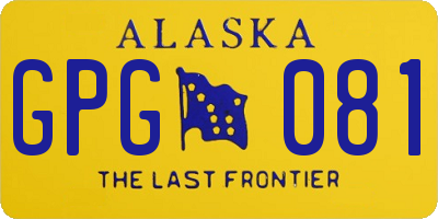 AK license plate GPG081