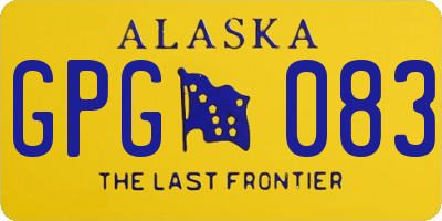 AK license plate GPG083