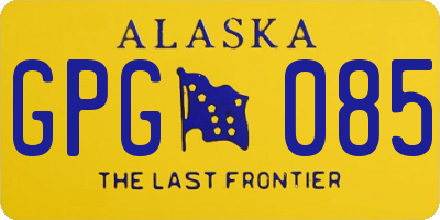 AK license plate GPG085