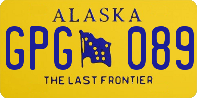 AK license plate GPG089