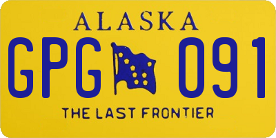 AK license plate GPG091