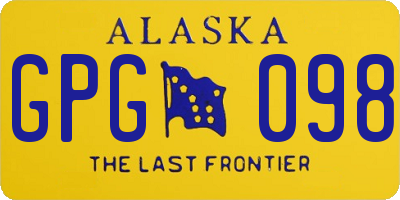AK license plate GPG098