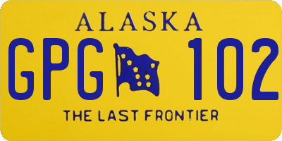 AK license plate GPG102
