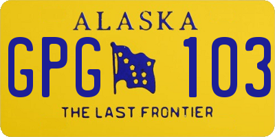 AK license plate GPG103