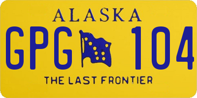 AK license plate GPG104