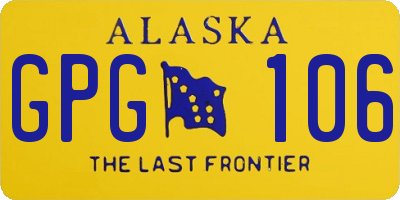 AK license plate GPG106