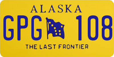 AK license plate GPG108