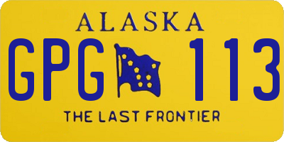 AK license plate GPG113