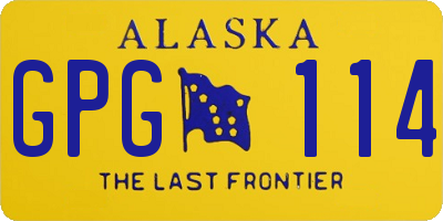 AK license plate GPG114