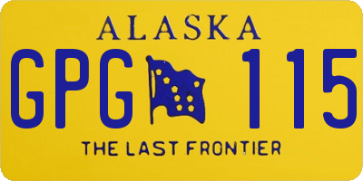 AK license plate GPG115