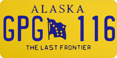 AK license plate GPG116