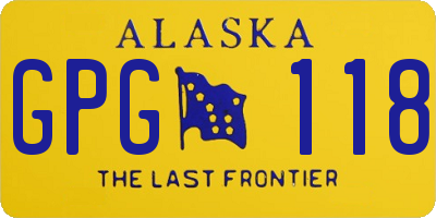 AK license plate GPG118