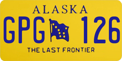 AK license plate GPG126