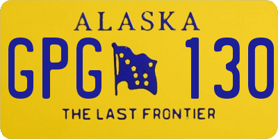 AK license plate GPG130