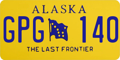 AK license plate GPG140