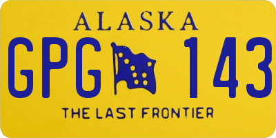 AK license plate GPG143