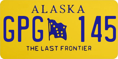 AK license plate GPG145