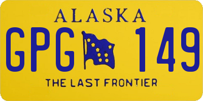 AK license plate GPG149