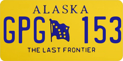 AK license plate GPG153