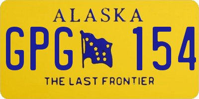 AK license plate GPG154