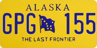 AK license plate GPG155
