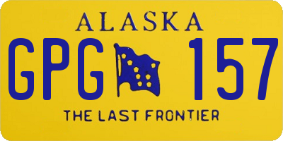 AK license plate GPG157