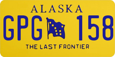 AK license plate GPG158