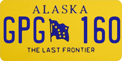 AK license plate GPG160