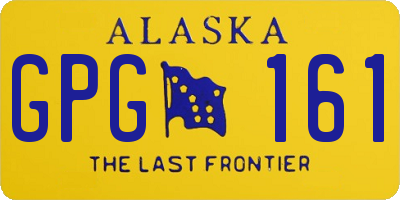 AK license plate GPG161