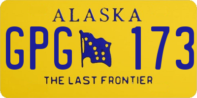 AK license plate GPG173