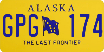 AK license plate GPG174