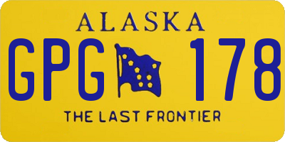 AK license plate GPG178