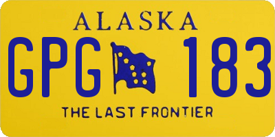 AK license plate GPG183