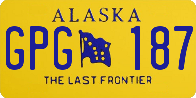 AK license plate GPG187