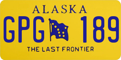 AK license plate GPG189
