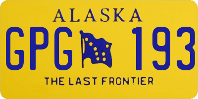 AK license plate GPG193