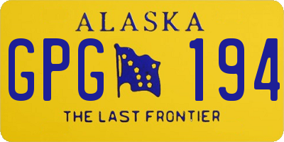 AK license plate GPG194