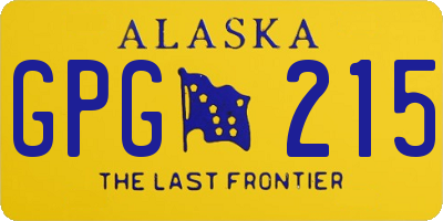 AK license plate GPG215