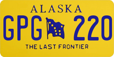 AK license plate GPG220