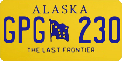AK license plate GPG230
