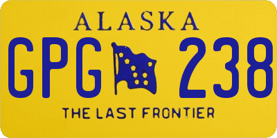 AK license plate GPG238