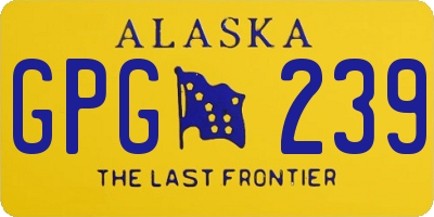 AK license plate GPG239