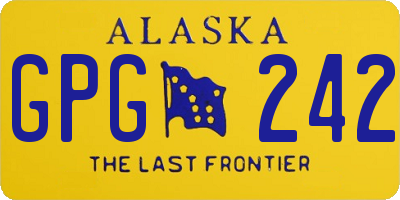 AK license plate GPG242