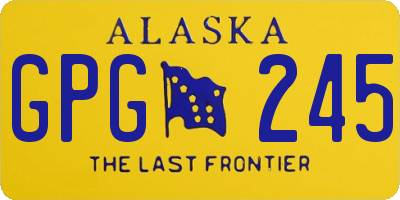 AK license plate GPG245