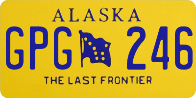 AK license plate GPG246