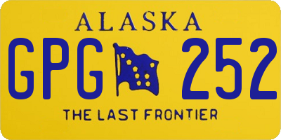 AK license plate GPG252
