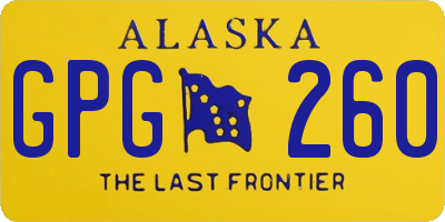 AK license plate GPG260
